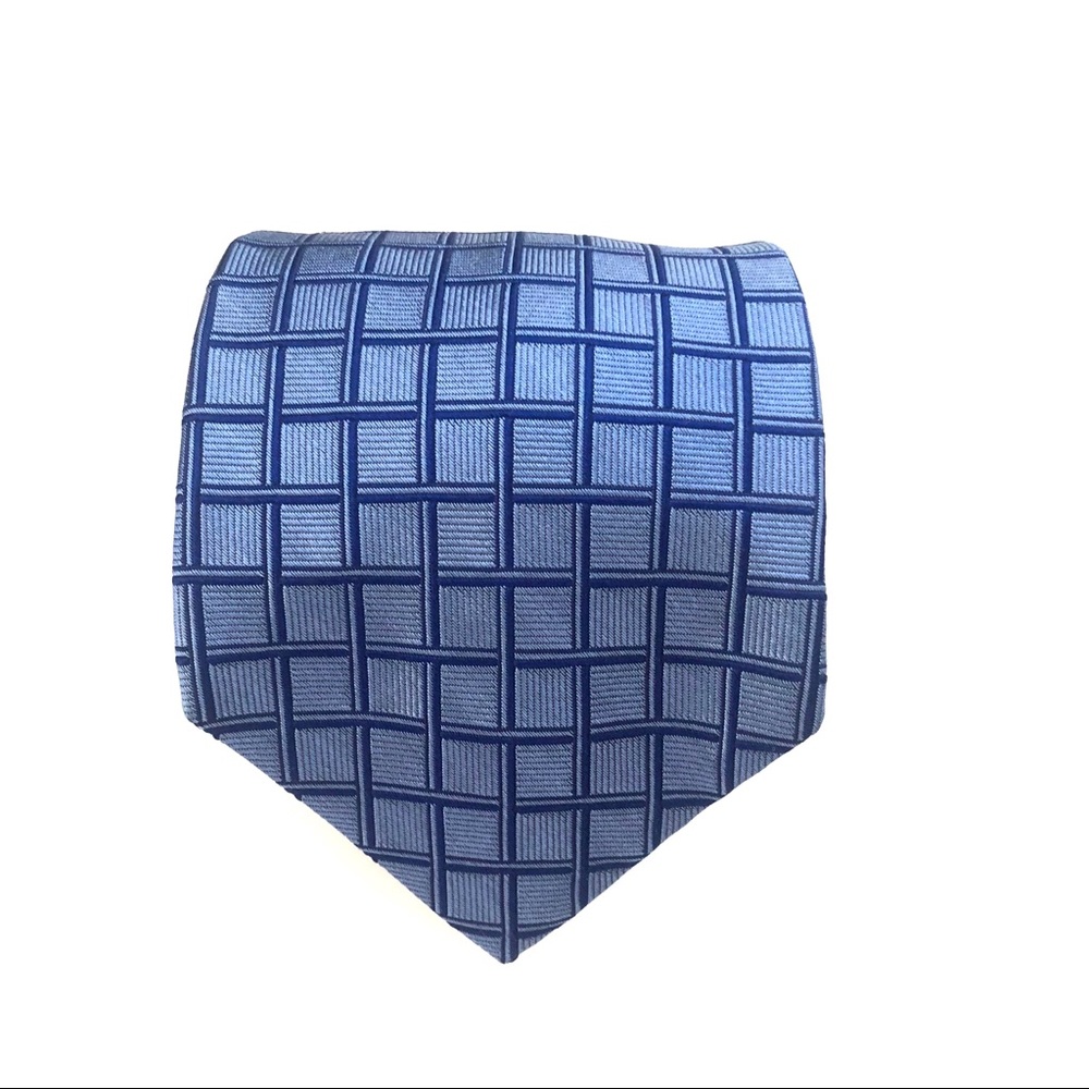Custom Shop Elegant Blue Checkered Tie